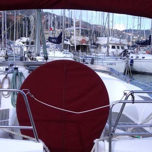 protezione circolare per timone di sailing yacht su misura